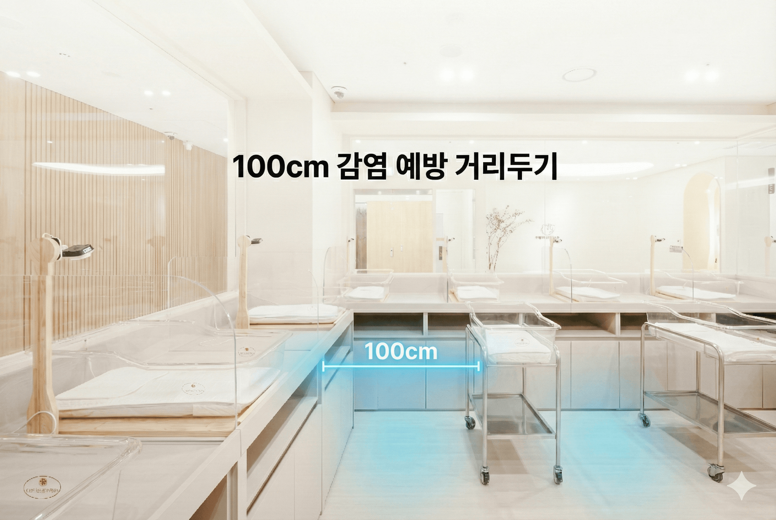 100cm 감염 예방 거리두기